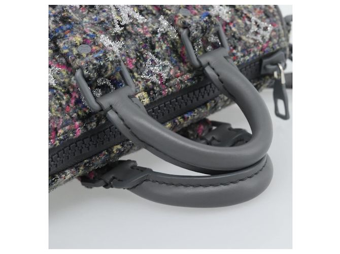 LOUIS VUITTON Borsa Monogram Felt Keepall XS Grigio Rosa M80821 Auth 191687SAM Marrone - vista 7