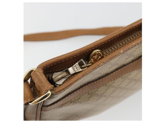 Céline Borsa a tracolla CELINE Macadam PVC Pelle Beige Oro Autentica 191017A D'oro - vista 15