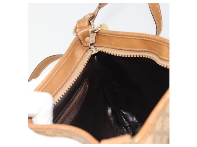 Céline Borsa a tracolla CELINE Macadam PVC Pelle Beige Oro Autentica 191017A D'oro - vista 18