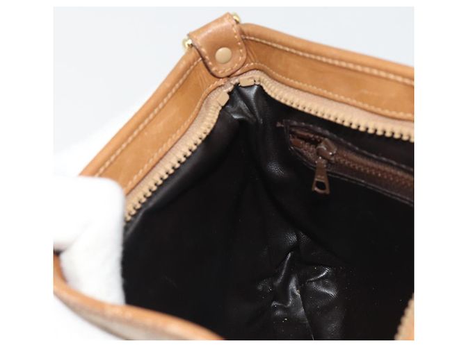 Céline Borsa a tracolla CELINE Macadam PVC Pelle Beige Oro Autentica 191017A D'oro - vista 19