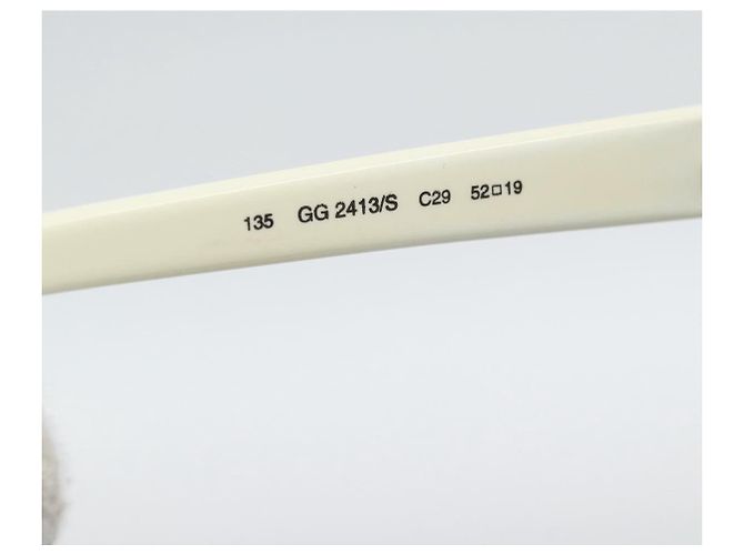 GUCCI Sonnenbrille Kunststoff Weiß Auth mr2720A - Ansicht 12
