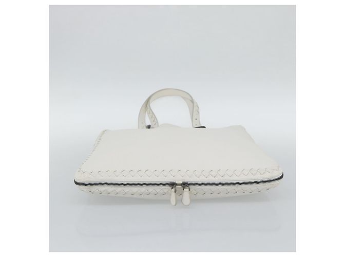 Borsa BOTTEGA VENETA in pelle bianca Auth mr2777V Bianco - vista 9