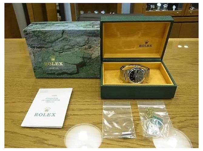 ROLEX Oyster PERPETUAL date black Ref.15200 K series Uomo Argento - vista 18