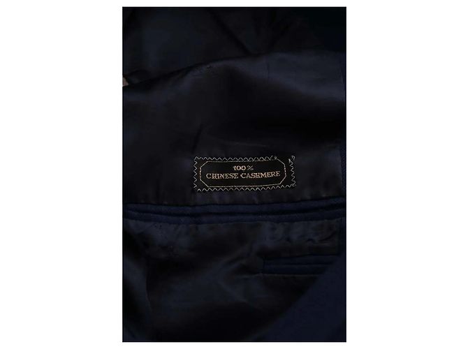 Completo Hermès in cashmere blu navy L - vista 5