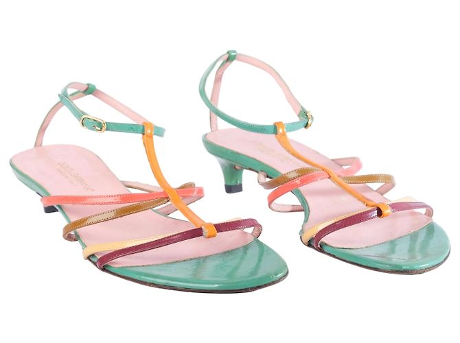 Dolce & Gabbana Multicolor Strap Sandals with Low Kitten Heel Multiple colors - view 2