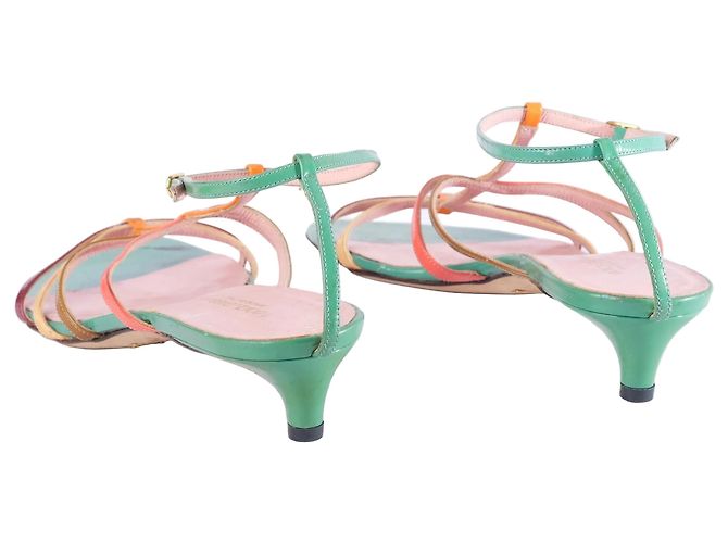 Dolce & Gabbana Multicolor Strap Sandals with Low Kitten Heel Multiple colors - view 3