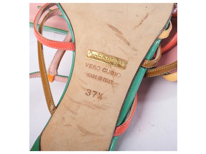 Dolce & Gabbana Multicolor Strap Sandals with Low Kitten Heel Multiple colors - view 6