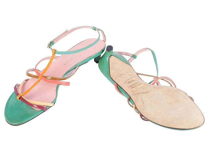 Dolce & Gabbana Multicolor Strap Sandals with Low Kitten Heel Multiple colors - view 7