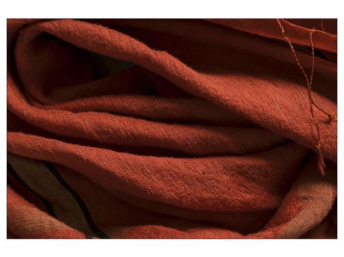 Dries van Noten, sciarpa in jacquard arancione - vista 3