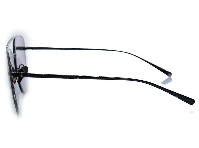 Chanel, Schwarze Aviator-Sonnenbrille mit Muster - Ansicht 3