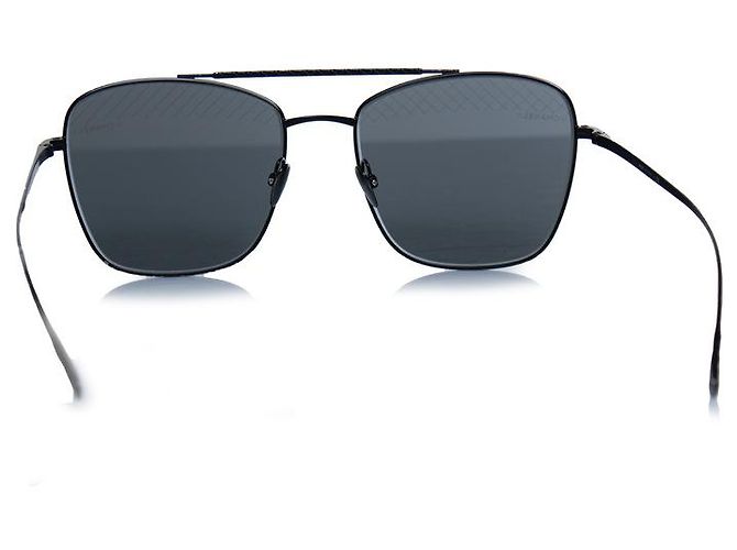 Chanel, Schwarze Aviator-Sonnenbrille mit Muster - Ansicht 4