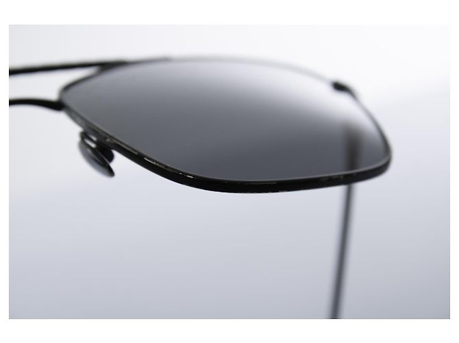 Chanel, Schwarze Aviator-Sonnenbrille mit Muster - Ansicht 7