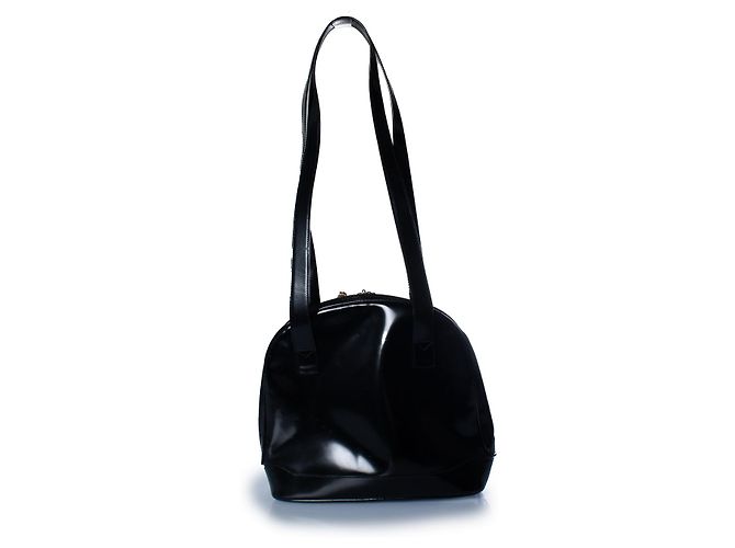 Bamboo Gucci, borsa in bambù in pelle lucida nera Nero - vista 2