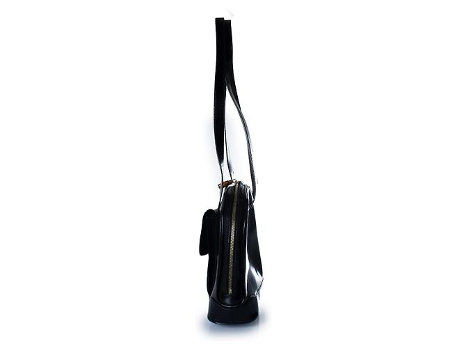 Bamboo Gucci, borsa in bambù in pelle lucida nera Nero - vista 4