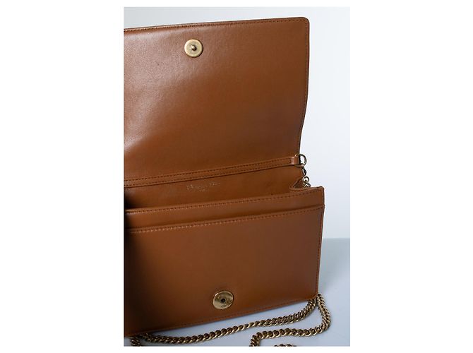 Christian Dior Dior, Mini Diorama Chain Shoulderbag mit Nieten Braun Golden - Ansicht 7