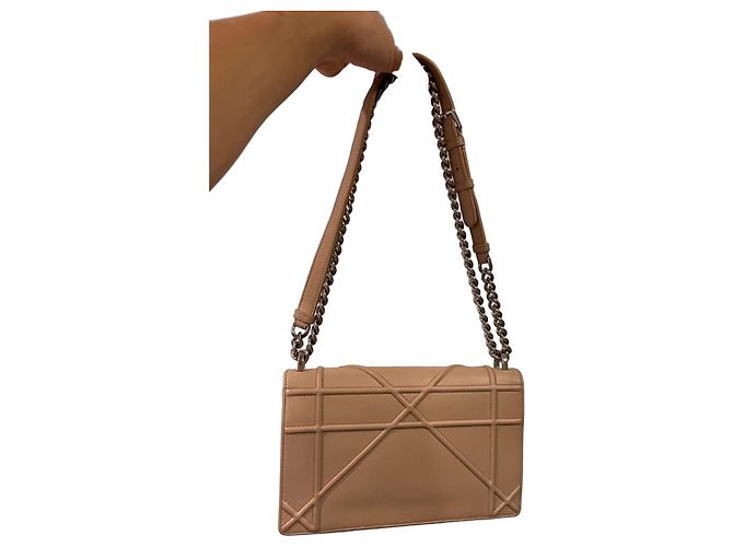 Dior 30 Montaigne Borsa a tracolla in pelle beige - vista 2