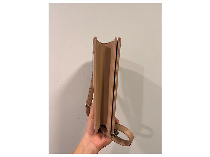 Dior 30 Montaigne Borsa a tracolla in pelle beige - vista 3