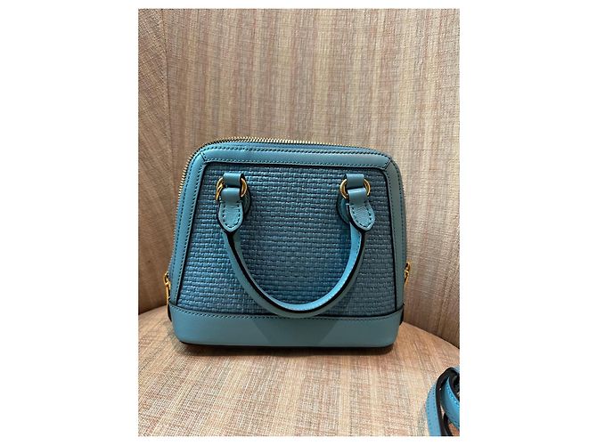 Gucci Horsebit 1955 Mini Dôme - Borsa in pelle blu - vista 2