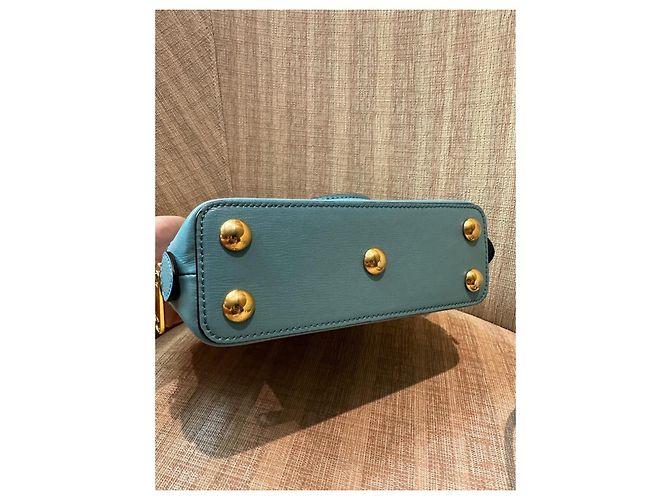 Gucci Horsebit 1955 Mini Dôme - Borsa in pelle blu - vista 3