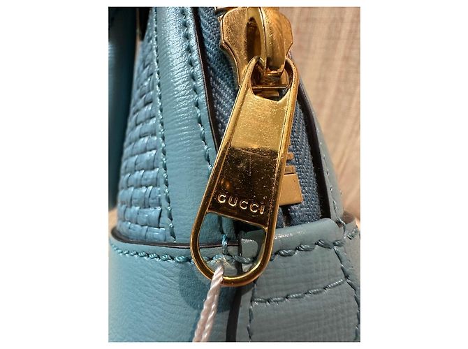 Gucci Horsebit 1955 Mini Dôme - Borsa in pelle blu - vista 5