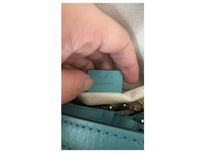 Gucci Horsebit 1955 Mini Dôme - Borsa in pelle blu - vista 6