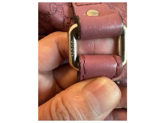 Borsa Gucci Boston in pelle rosa monogramma - vista 6