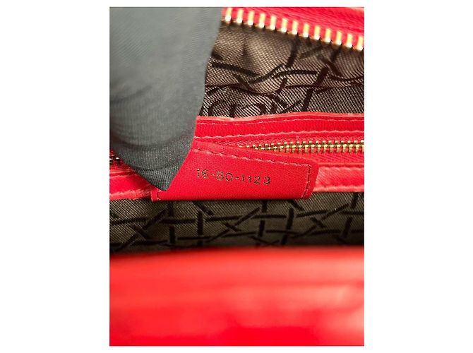Dior Mini borsa Lady Dior in pelle rossa Rosso - vista 5