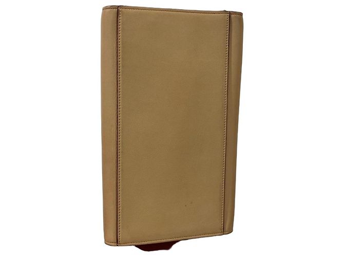 Céline Celine zweifarbige Lederhandtasche Beige Bordeaux - Ansicht 2