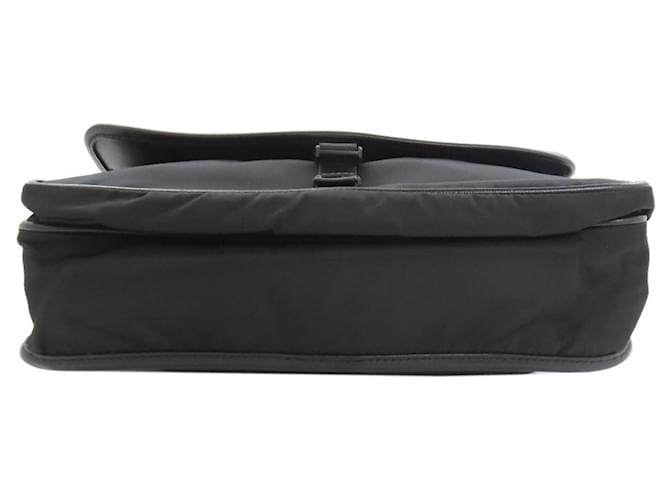 Borsa a Spalla Prada V166 Logo Hardware Nero - vista 4