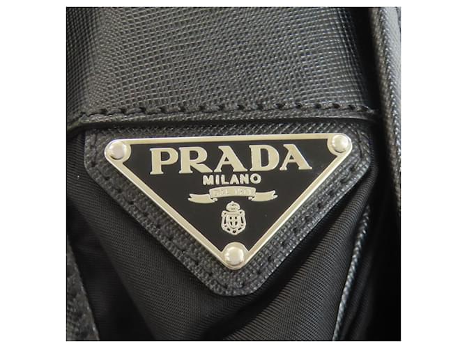Borsa a Spalla Prada V166 Logo Hardware Nero - vista 8