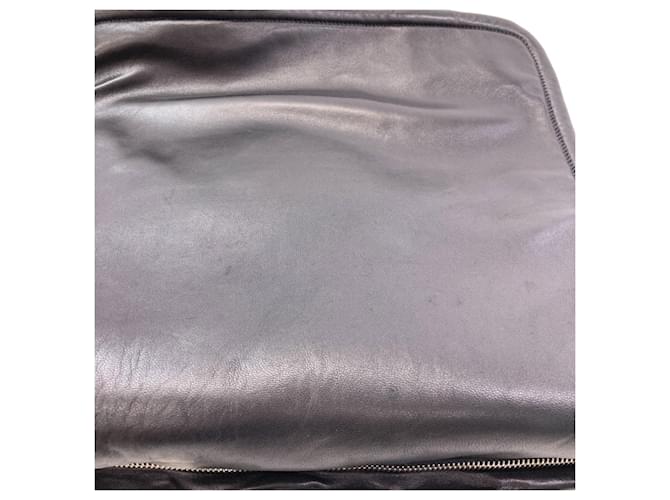 Borsa a tracolla lunga Prada in agnello Nero - vista 14