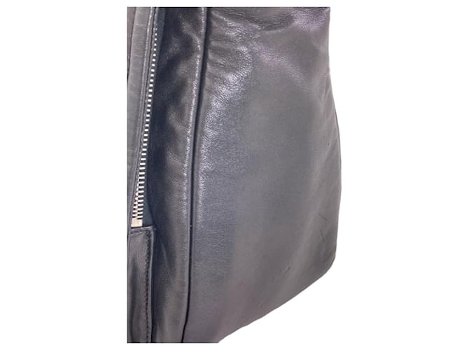 Borsa a tracolla lunga Prada in agnello Nero - vista 15