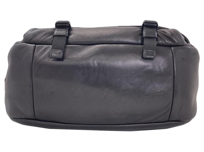Borsa a tracolla lunga Prada in agnello Nero - vista 4