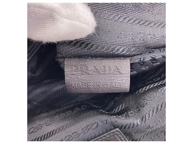 Borsa a tracolla lunga Prada in agnello Nero - vista 7