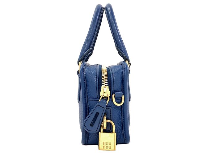 Borsa 2-Way Miu Miu Arcadi Blu - vista 3