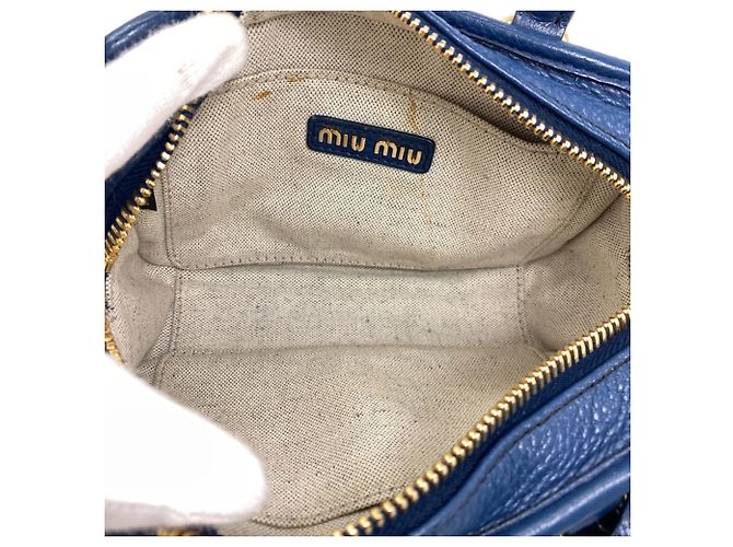 Borsa 2-Way Miu Miu Arcadi Blu - vista 5