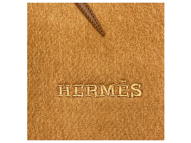 Hermès Stola in cashmere Hermes Cheval au Tres Marrone - vista 4