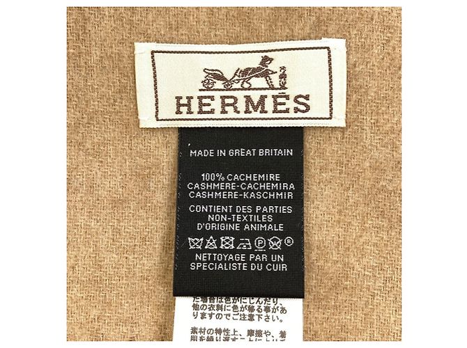 Hermès Stola in cashmere Hermes Cheval au Tres Marrone - vista 5