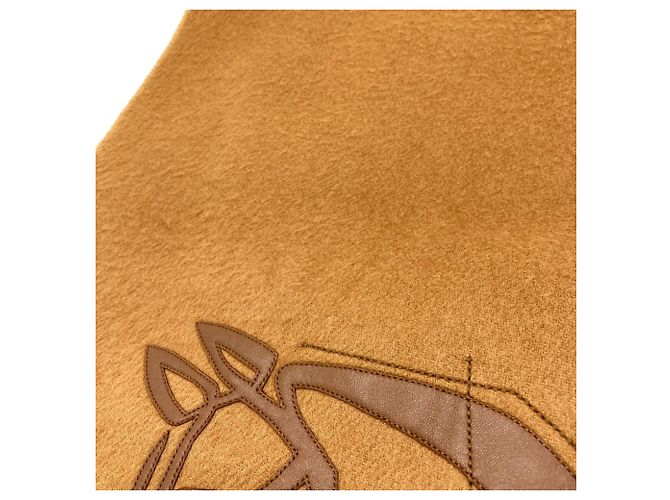 Hermès Stola in cashmere Hermes Cheval au Tres Marrone - vista 7