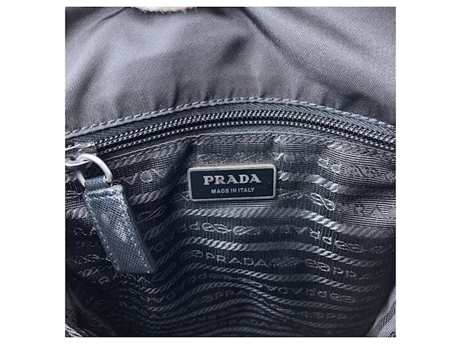 Borsa a tracolla in nylon nero Prada - vista 6