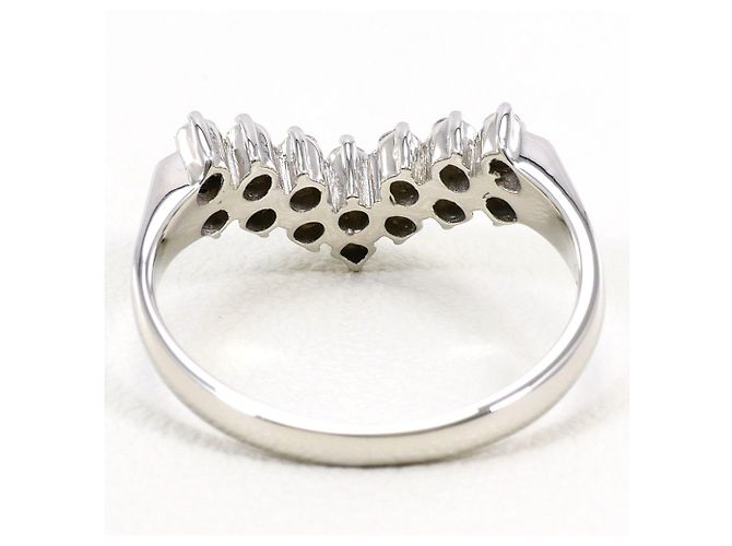 Autre Marque Anello a fascia in platino con diamante - vista 2
