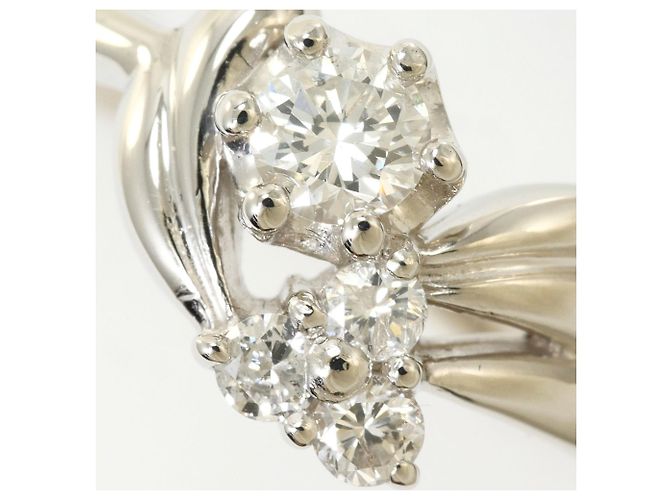 Autre Marque Anello a fascia in platino con diamante - vista 2
