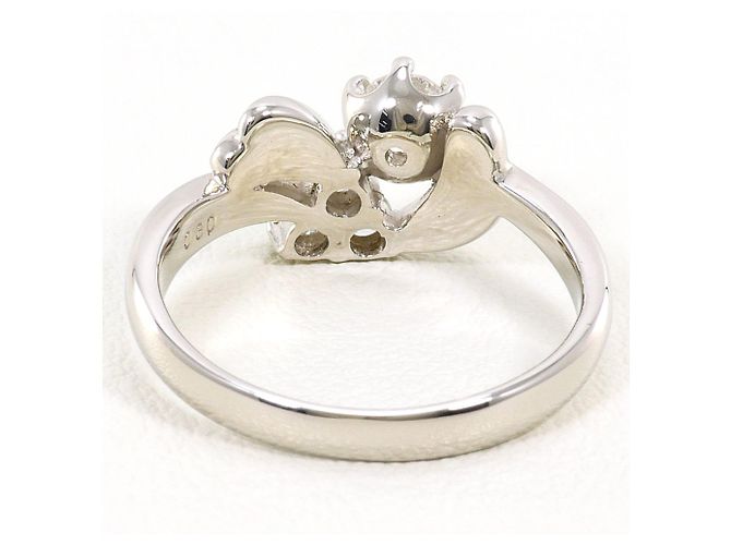 Autre Marque Anello a fascia in platino con diamante - vista 4