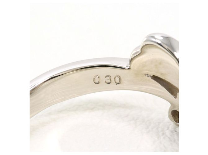 Autre Marque Anello a fascia in platino con diamante - vista 6