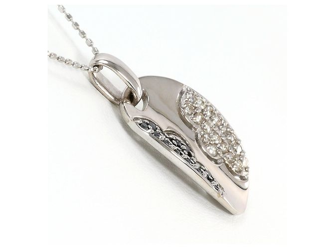 Autre Marque Collana in oro bianco 18K con diamanti neri Nero D'oro - vista 2