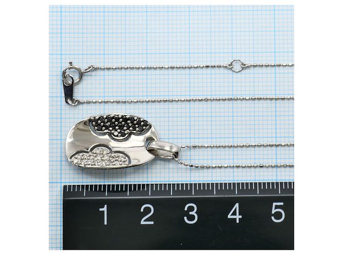 Autre Marque Collana in oro bianco 18K con diamanti neri Nero D'oro - vista 4