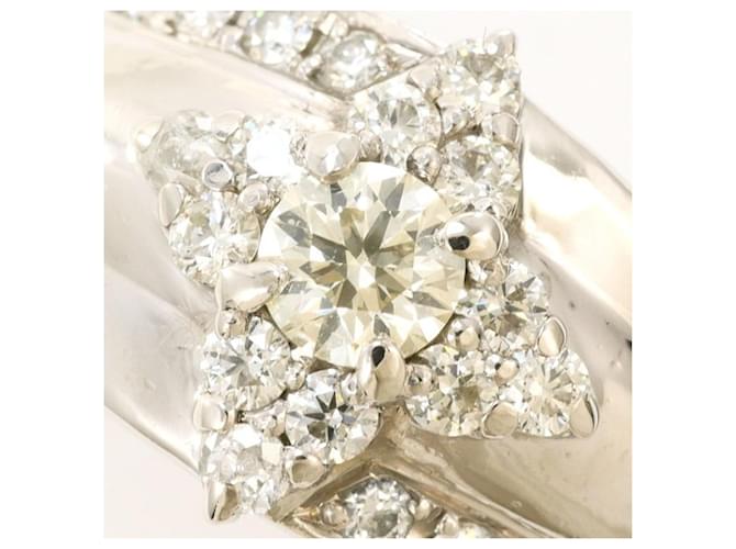Autre Marque Platinring mit Diamant - Ansicht 2