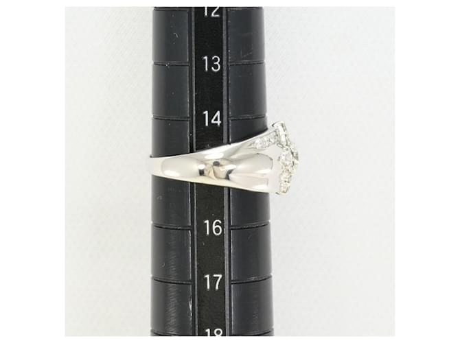 Autre Marque Platinring mit Diamant - Ansicht 9