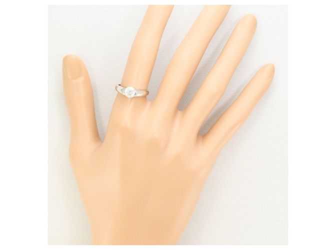 Autre Marque PT900 Platinring mit Diamant - Ansicht 8