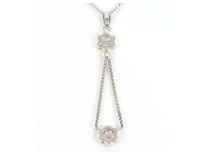Autre Marque Collana in platino con diamanti - vista 3